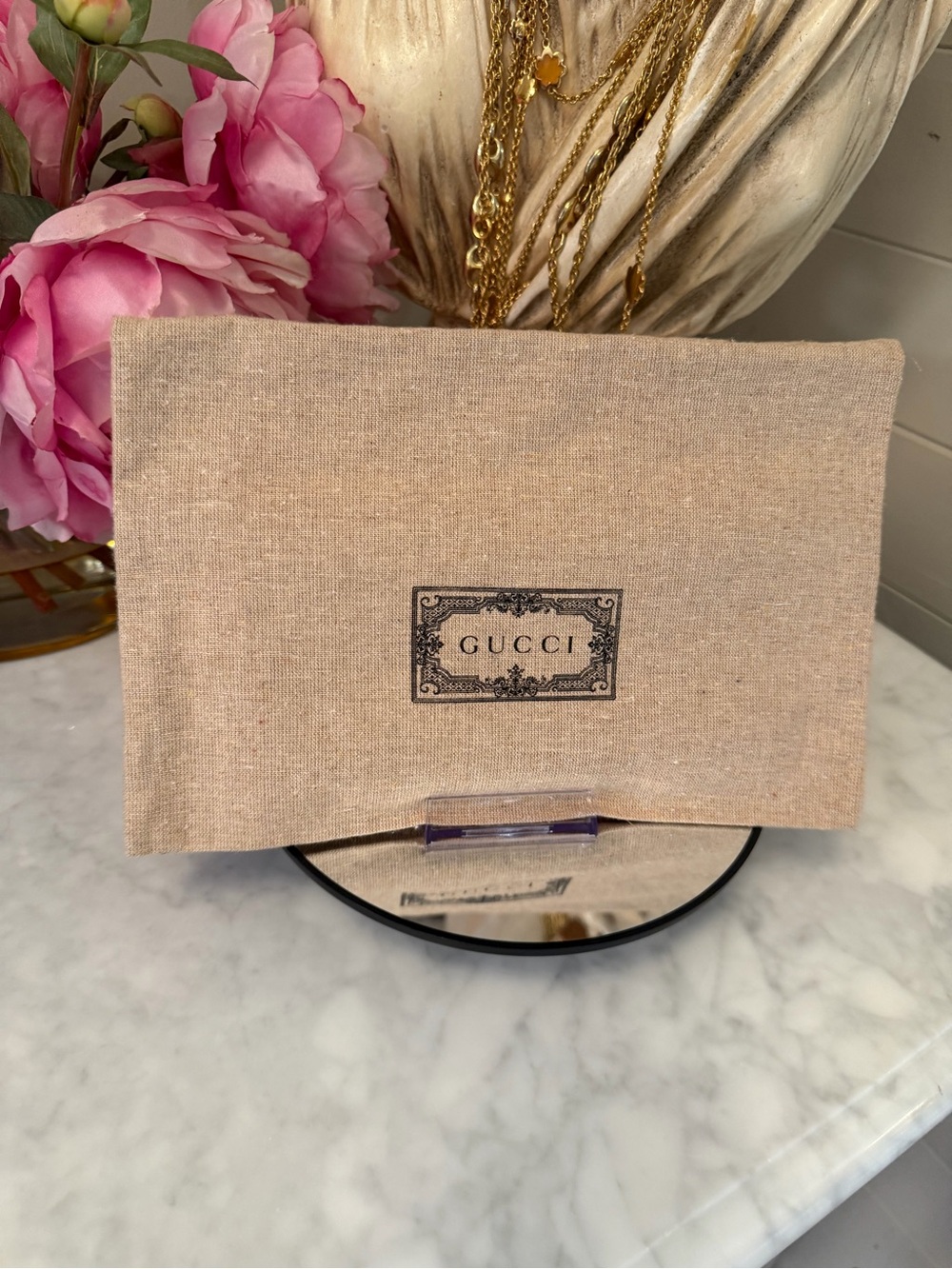 Gucci Cream Canvas Long Ziparound Wallet w Red Bow + Coral Floral Print + Dusty - Picture 8 of 16
